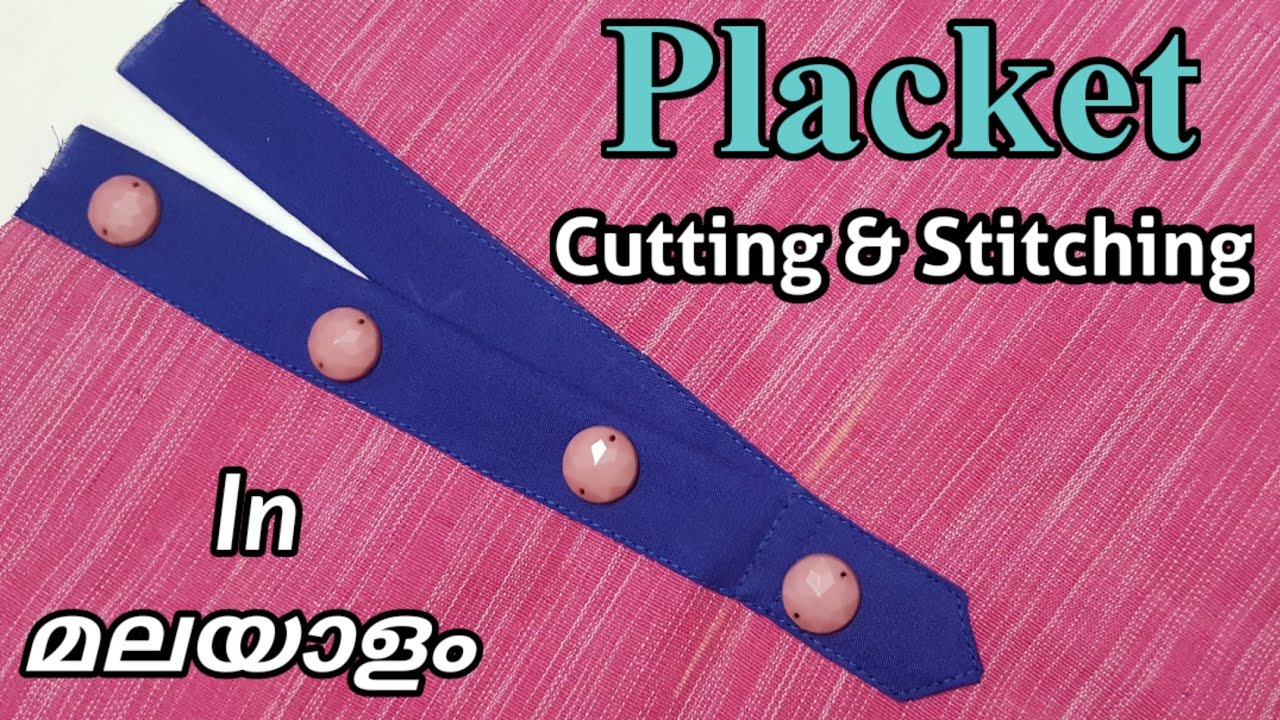 Placket | Cutting & Stitching | In Malayalam | By ; Green Lifestyle