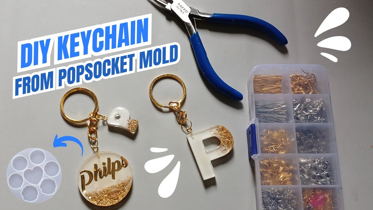 Beginner complete video to make resin keychain from 2 different molds | DIY RESIN KEYCHAIN #diy #art