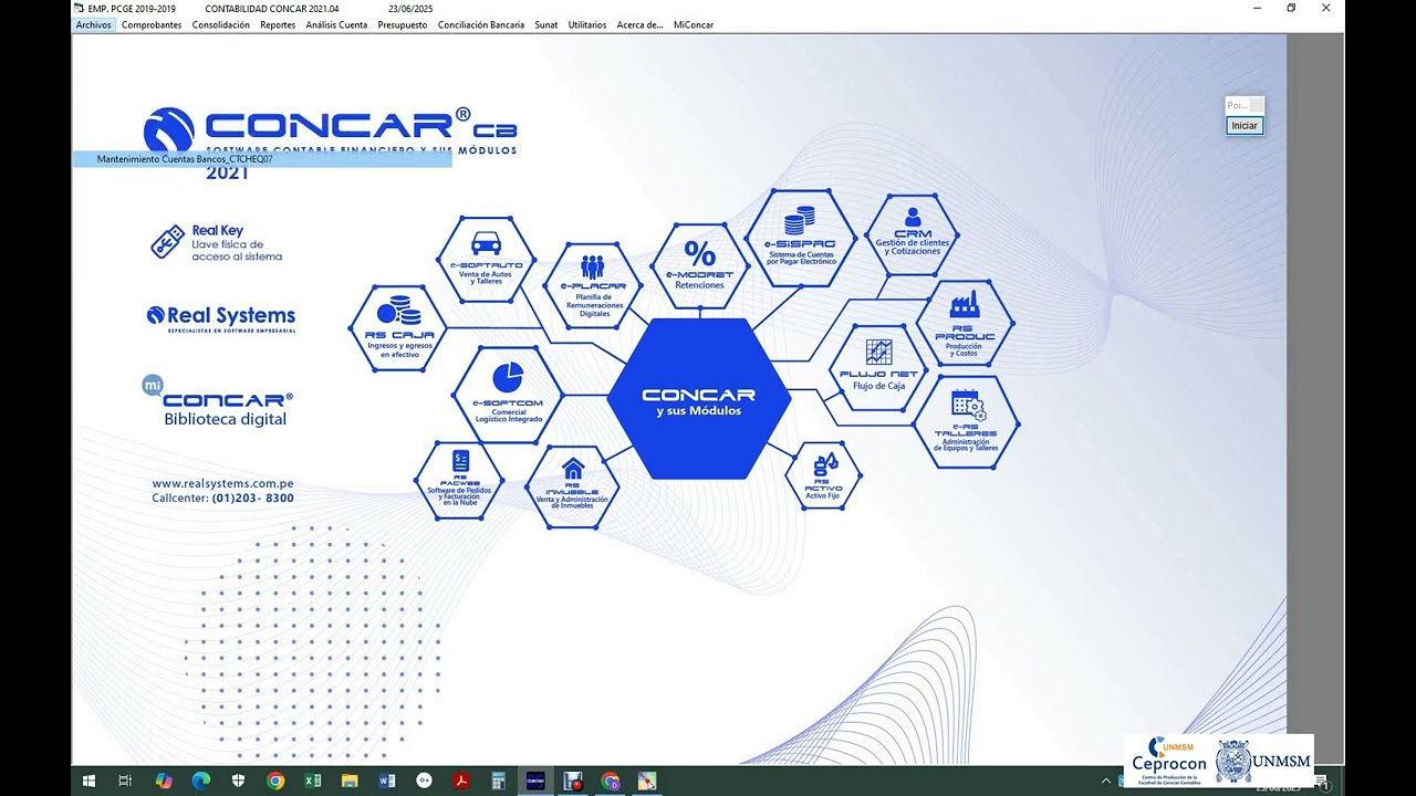 CONFIGURACION DE CENTRO DE COSTOS, BANCOS Y TIPO DE CAMBIO CONCAR  03