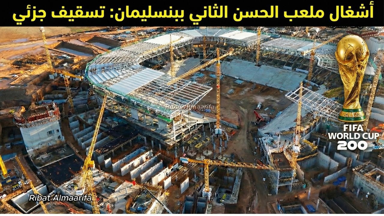 أكبر ملعب في العالم يقترب من الواقع!  115 ألف متفرج! ملعب الحسن الثاني ببنسليمان