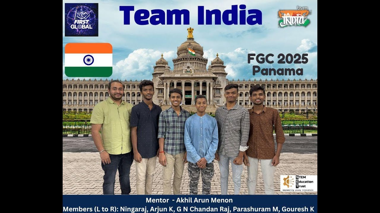 Team India 2025 for Olympics of Robotics—FIRST Global Championship (Panama City, U.S., 29 Oct—1 Nov)