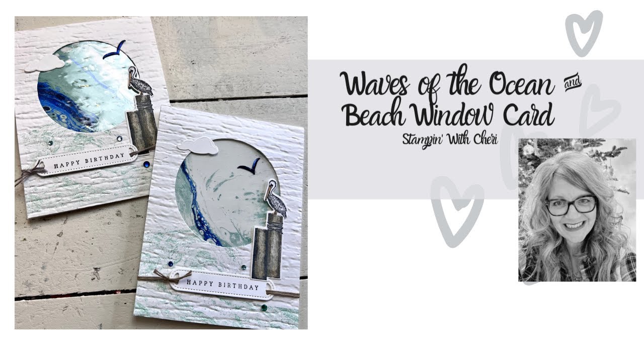 Beach Window! Waves of the Ocean Inspiration Beautiful Cards Stampin Up