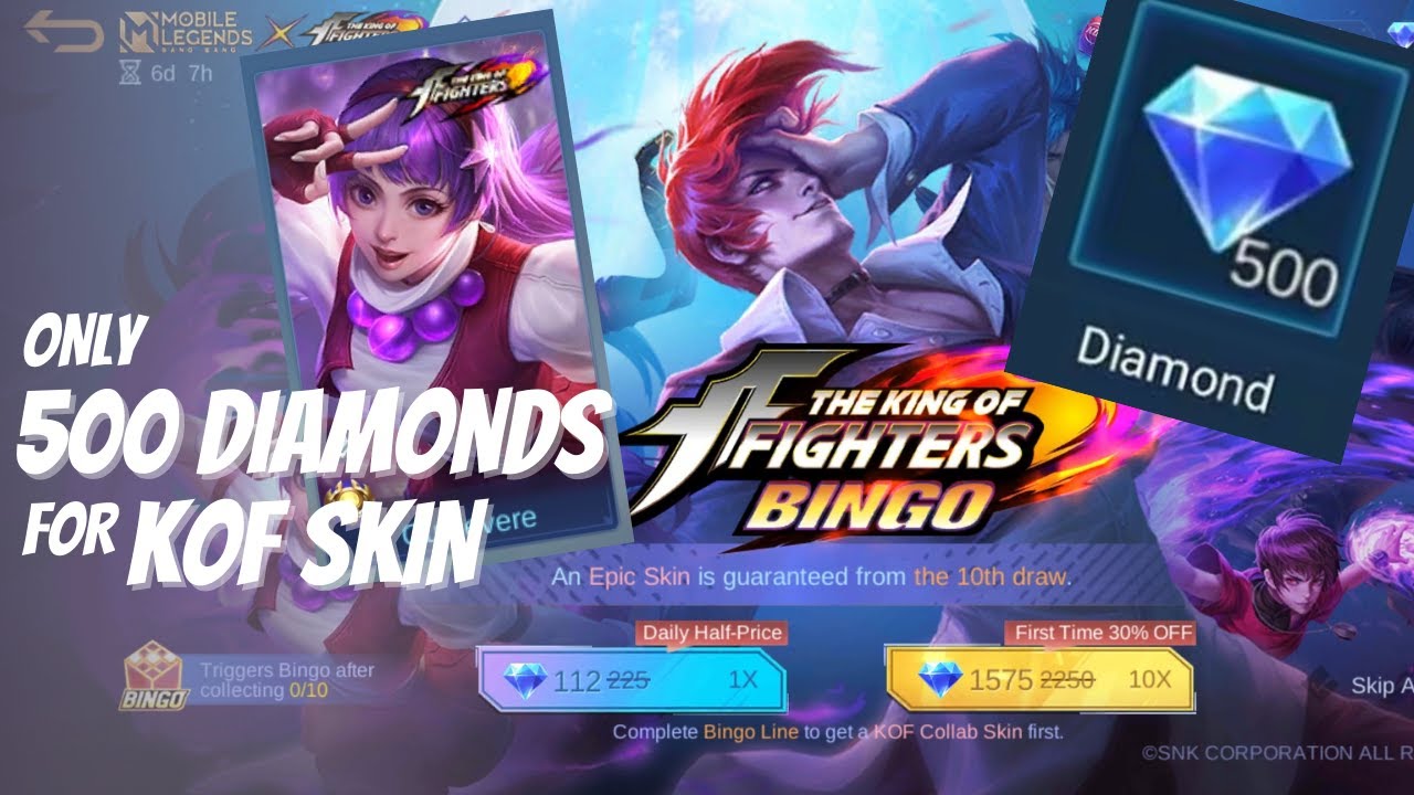 I've got KOF skin for only 500 Diamonds | KOF Phase 2 event - Mobile Legends