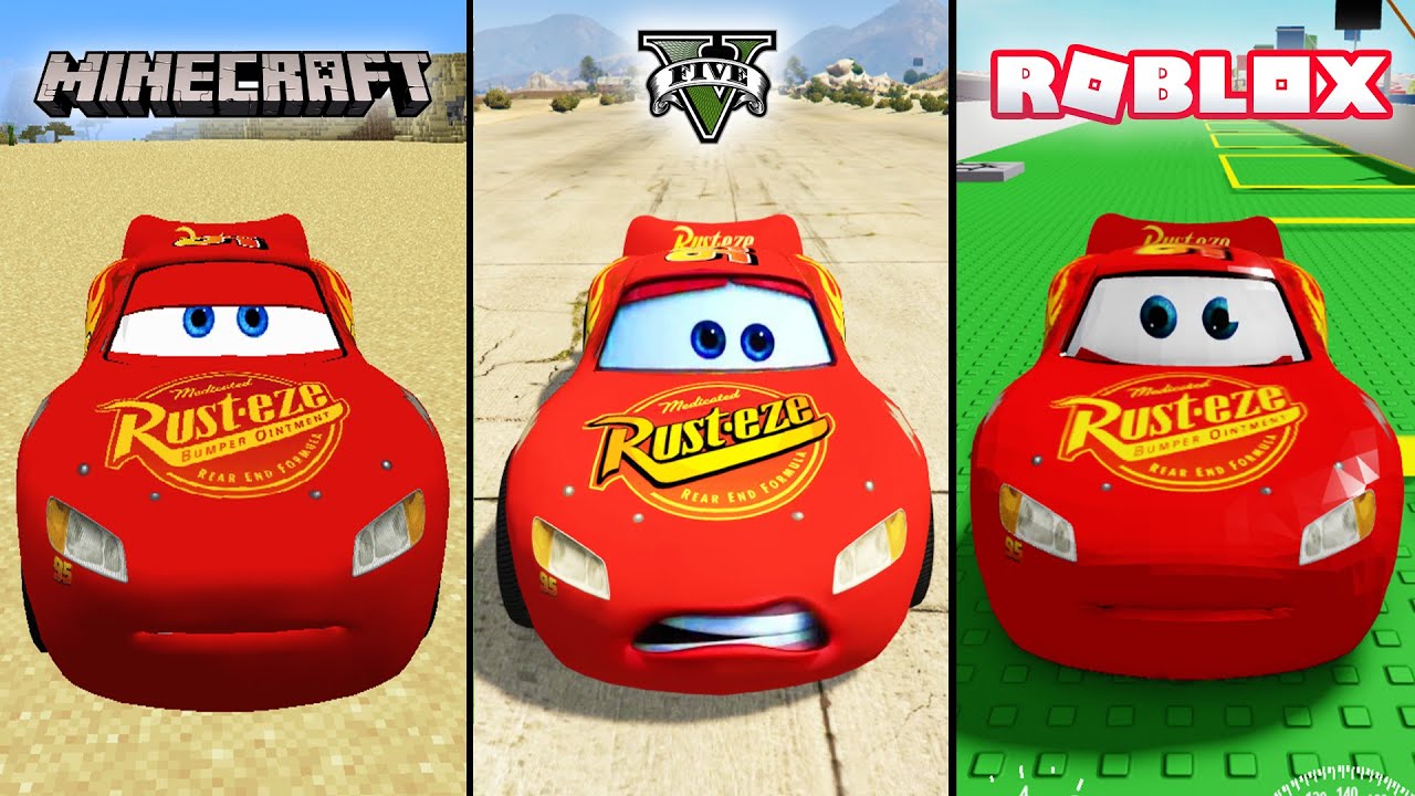 Minecraft Rayo McQueen VS GTA 5 Rayo McQueen vs Roblox Rayo McQueen - Which is best?