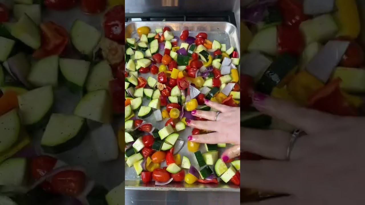 Israeli Couscous Salad with Roasted Vegetables.