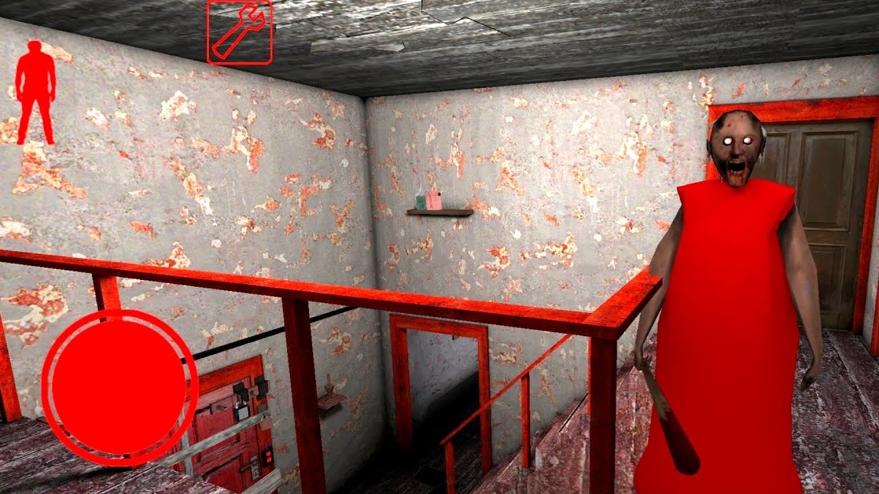 The red granny behind on me 😱 || Granny horror escape mobile gameplay