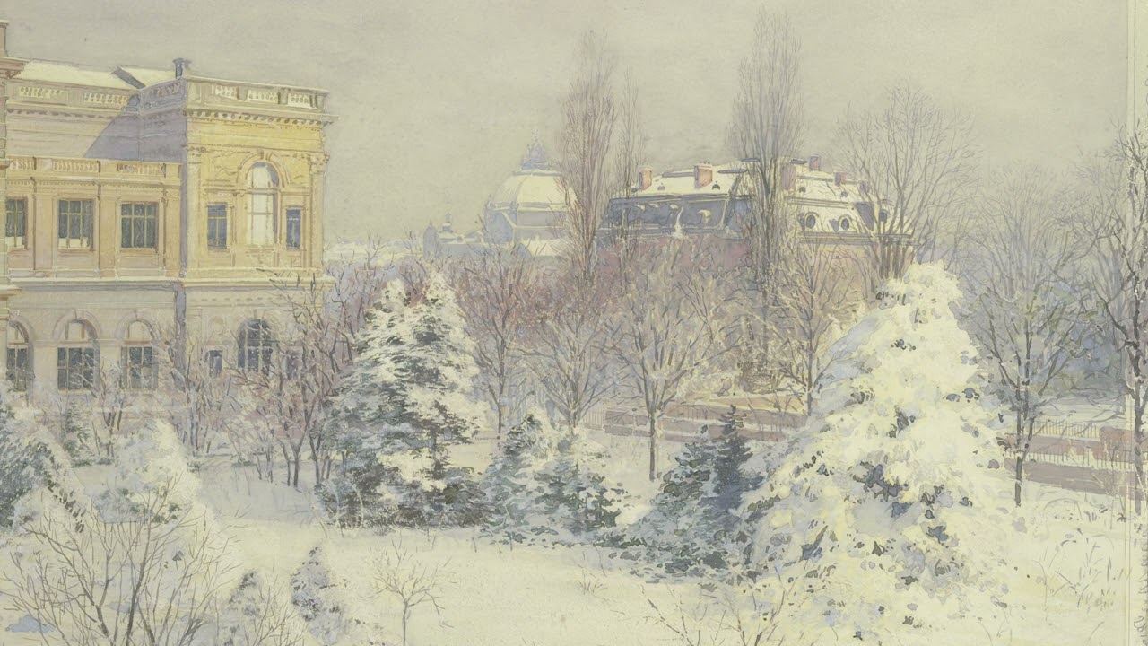 Winter Snow in the City · Art Screensaver for Your TV — 4k UHD 2-hours Vintage Paintings