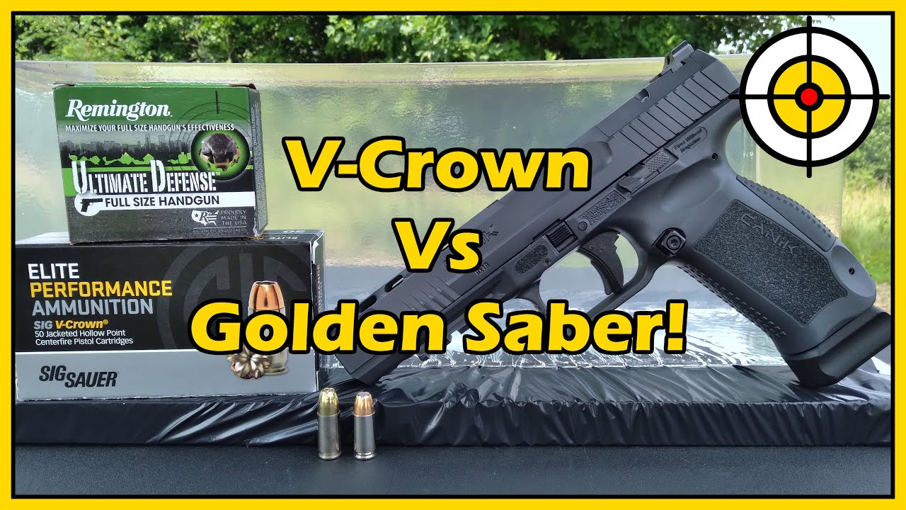 9mm Sig V-Crown Vs Remington Golden Saber! Ballistic Gel Test With The Canik TP9SFx!