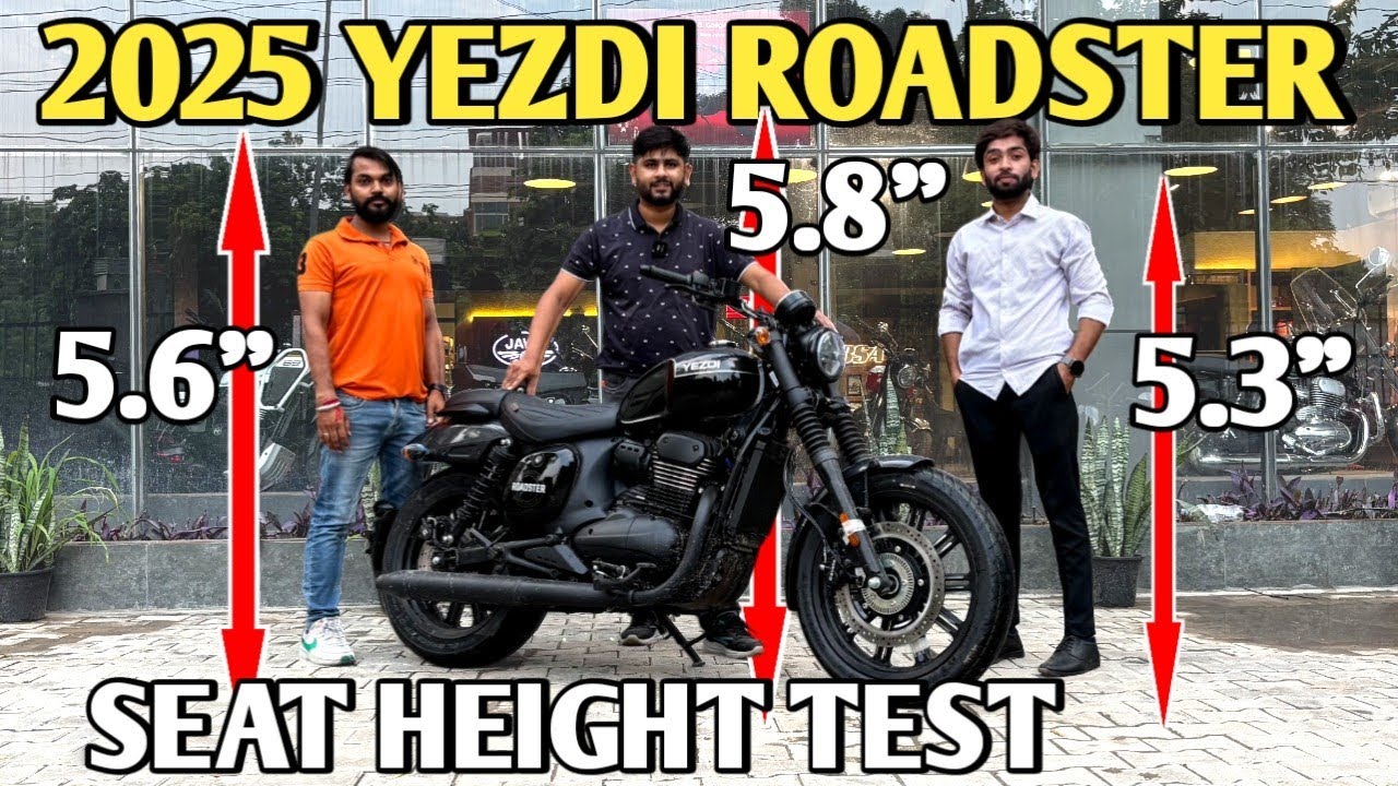 2025 Yezdi Roadster Seat Height Test | PoweronTorque 