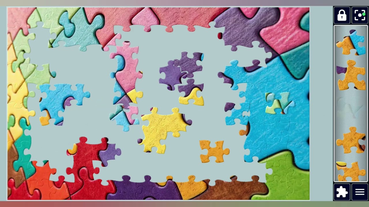 Colourful puzzles pieces Fitting Together🌈🧩//jigsaw puzzles craft🧩//Amazing puzzles Art🧩//