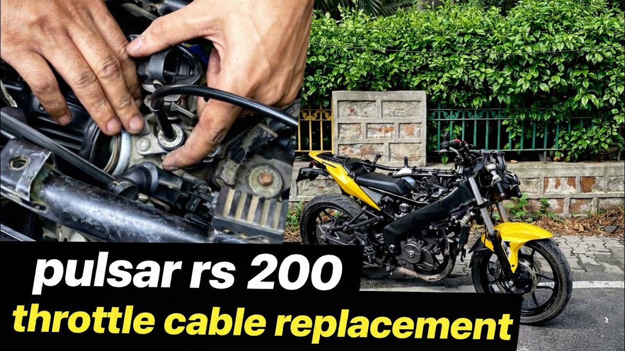 замена троса акселератора pulsar rs 200 | трос дроссельной заслонки pulsar rs 200 | дроссельная з...