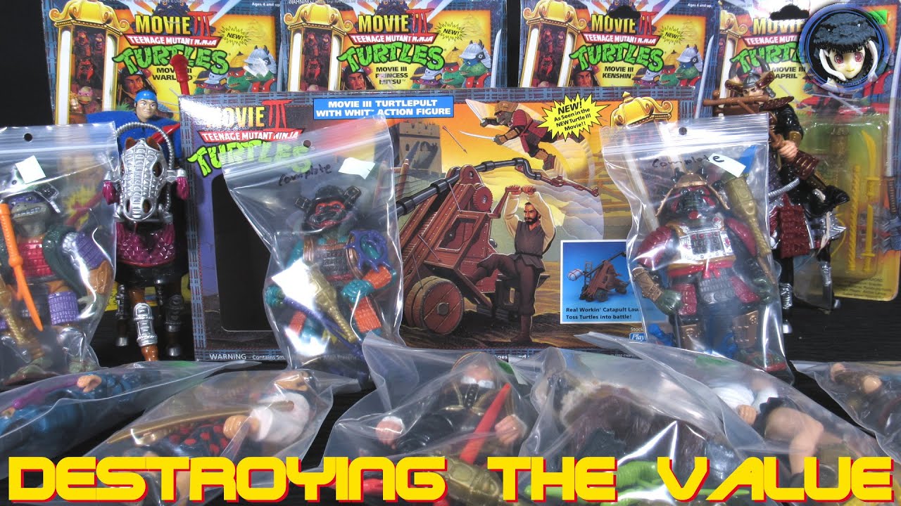 I Got A Playmates TMNT Movie 3 1993 Vintage Action Figure Lot - Destroying The Value