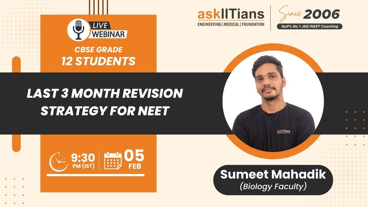 Last 3-Month NEET Revision Strategy | Score 650+ with This Study Plan! #askiitians