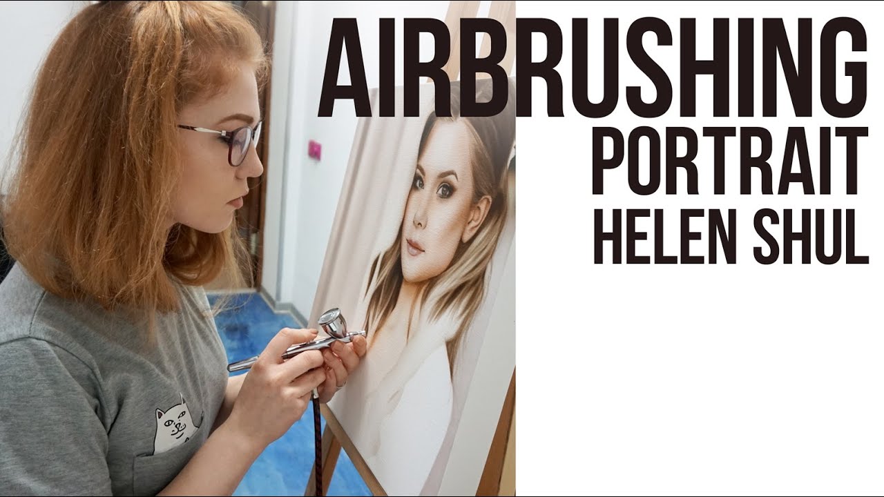 Аэрография, портрет. Airbrushing, portrait.