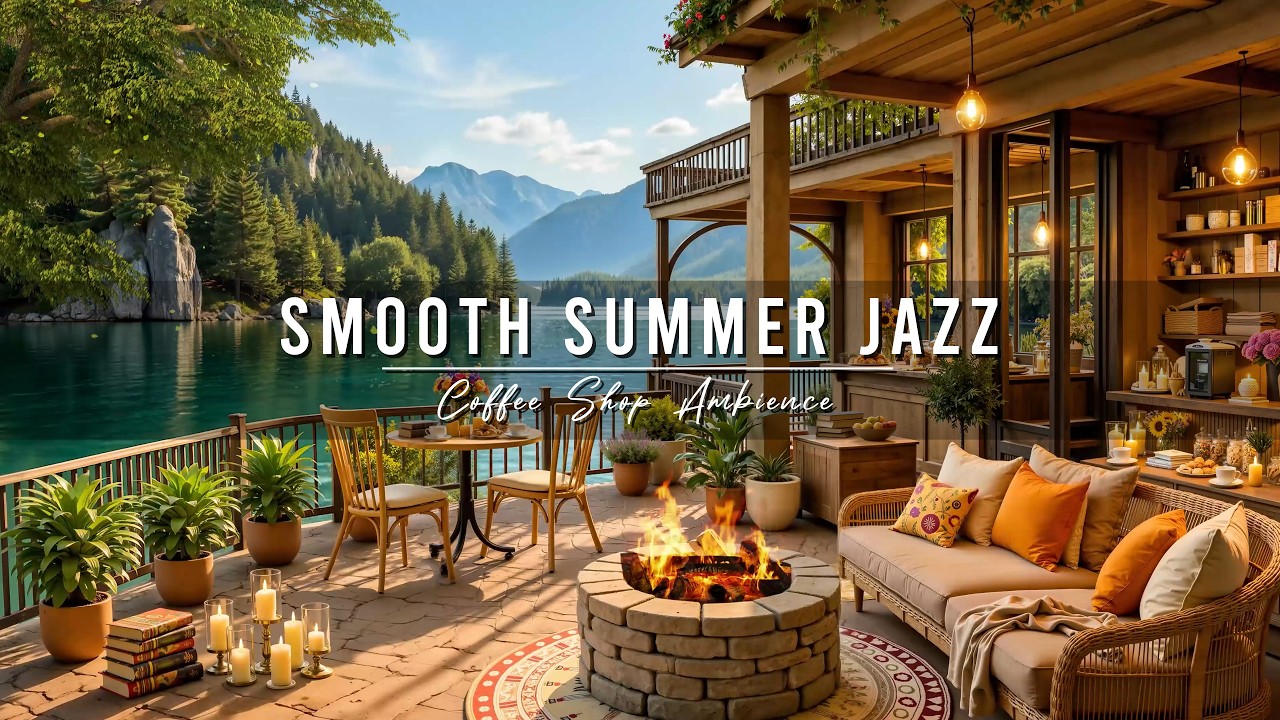 Relaxing Jazz Instrumental Music to Study, Work 🌞 Summer Porch Ambience & Smooth Piano Jazz Music