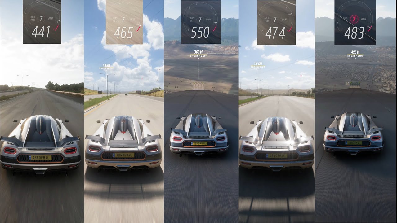 Koenigsegg One Top Speed Compilation 550 Km/H || Forza Horizon 5 || Top Speed Videos ||