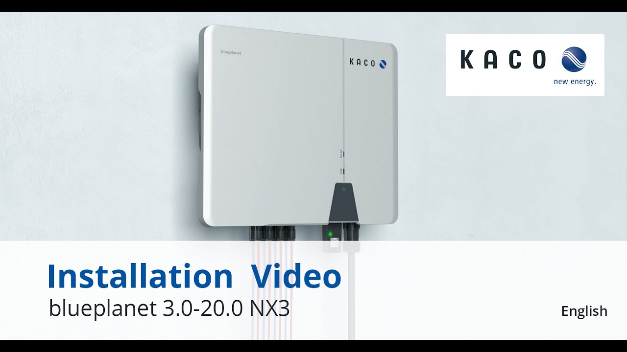 Installation of the blueplanet 3.0-20.0 NX3 solar PV inverters