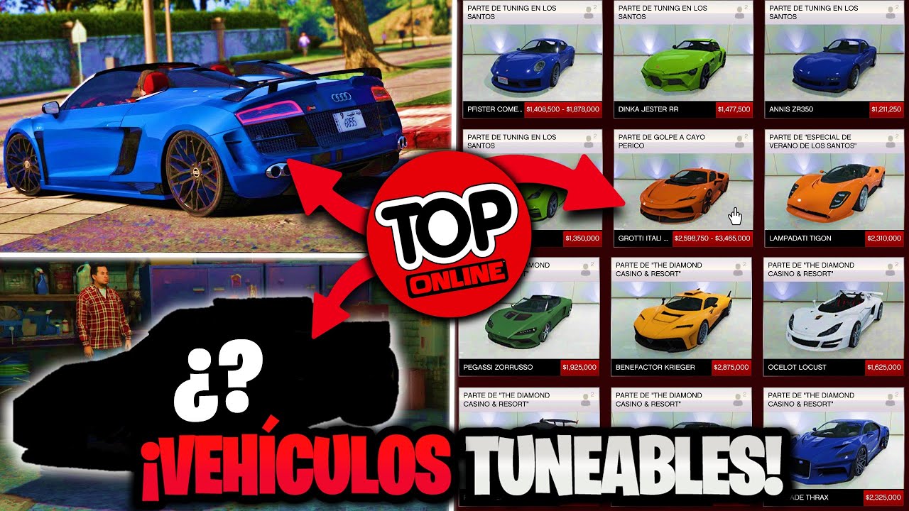 Top: 10 *COCHES* que DEBES TUNEAR #1 🔥 VEHÍCULOS TUNEABLES 🤩 de #GTA5ONLINE (2025) 💣 - San Alien 👽