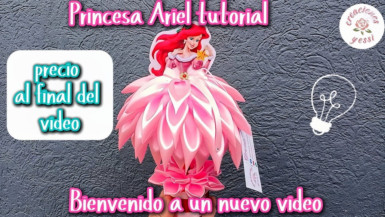 Pluma o lapicero con princesa Ariel | ideas para centro de mesa | como decorar una pluma tutorial
