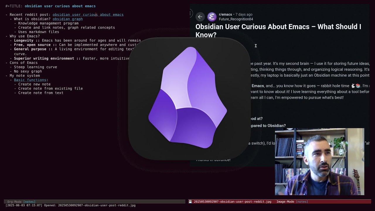 Obsidian users curious about Emacs | Should we tell them it's better?