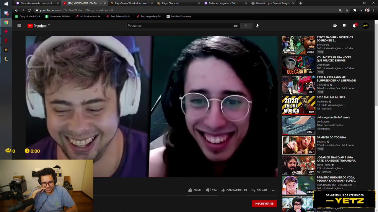 YETZ REAGINDO AO YODA - YOGRONGOS