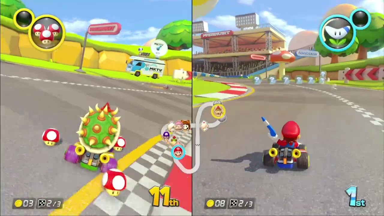 Mario Kart 8 Deluxe - New Tracks: Golden Dash Cup - First Time Two Player Co-op Gameplay