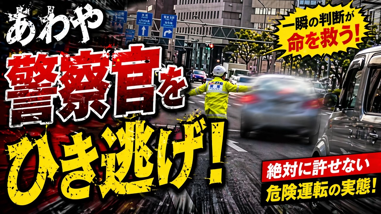高齢個人タクシードライバーが逃走未遂で大迷惑！あわや警察官をひき逃げ！