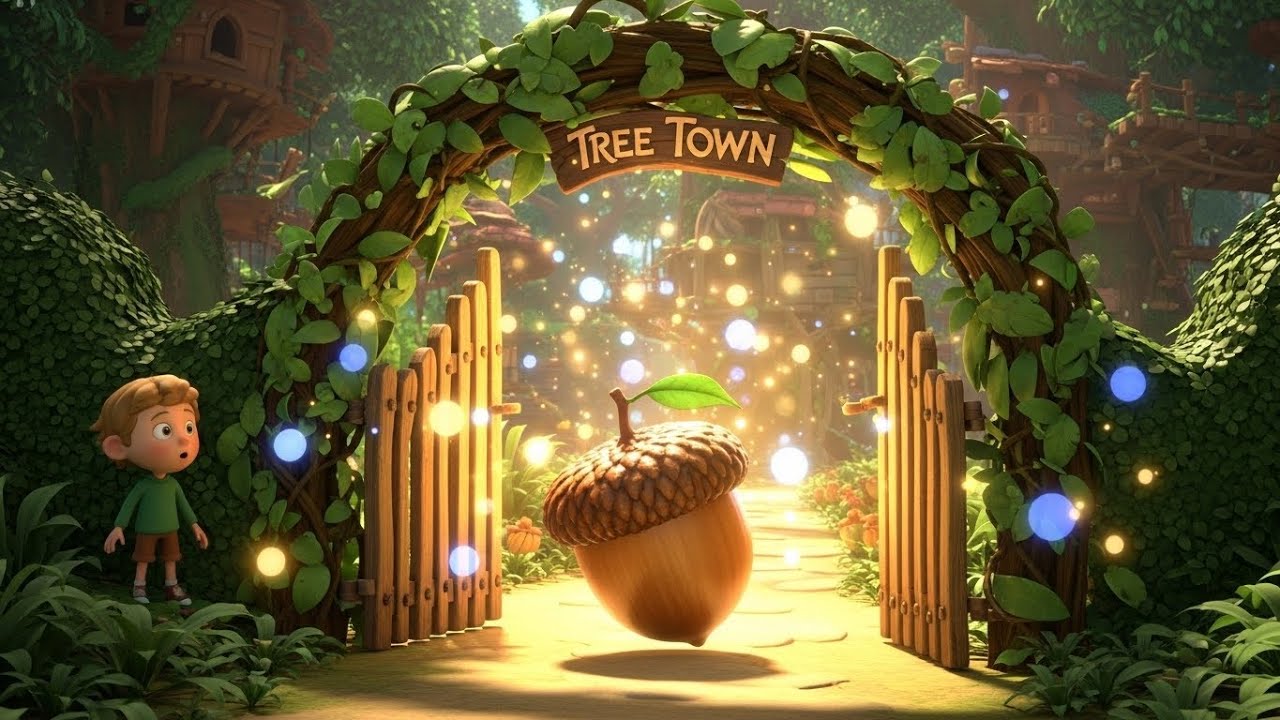 Tiny Acorn Llega a Tree Town 🌰 | Canciones Infantiles y Rimas para Niños