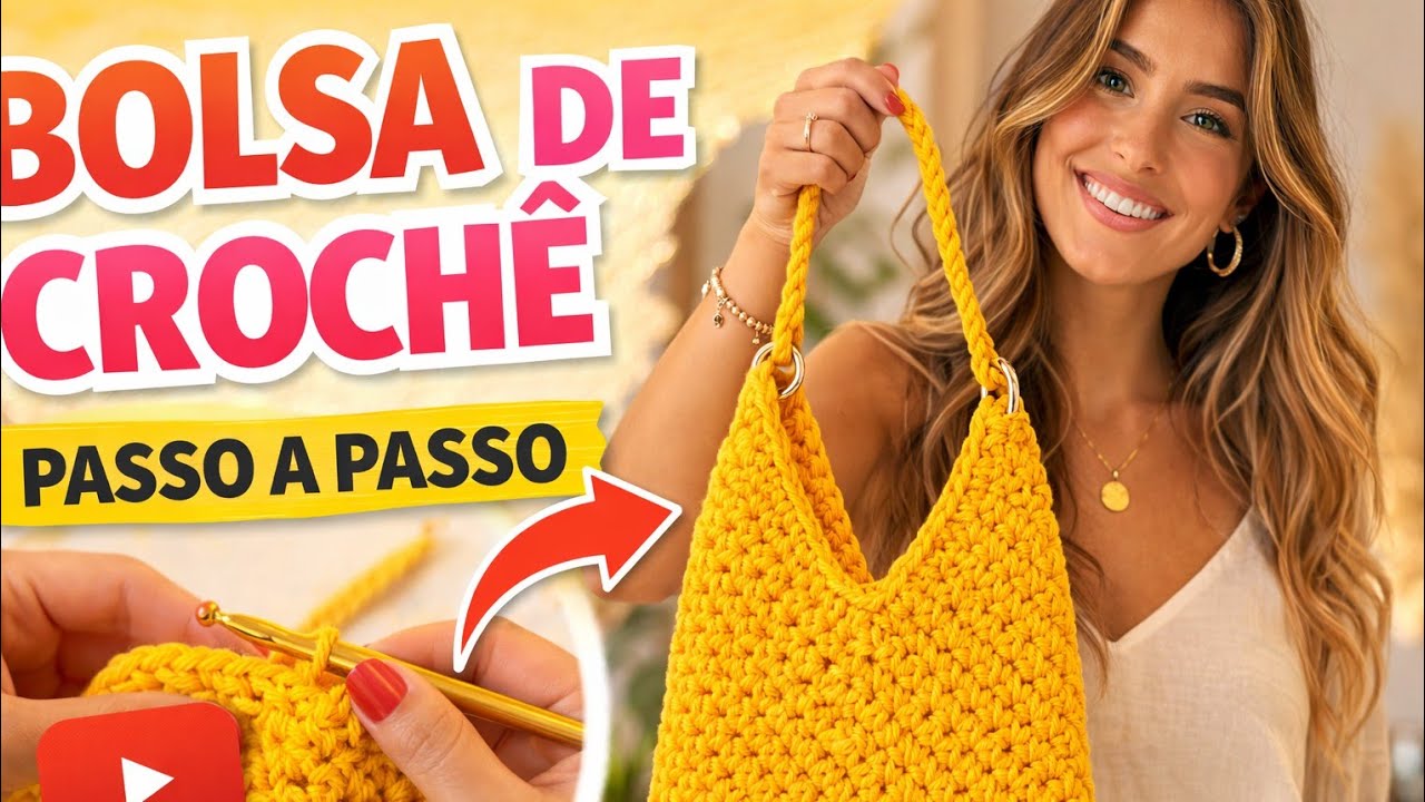 Como fazer uma bolsa de Crochê Fácil e Linda | Passo a Passo Completo para Iniciantes