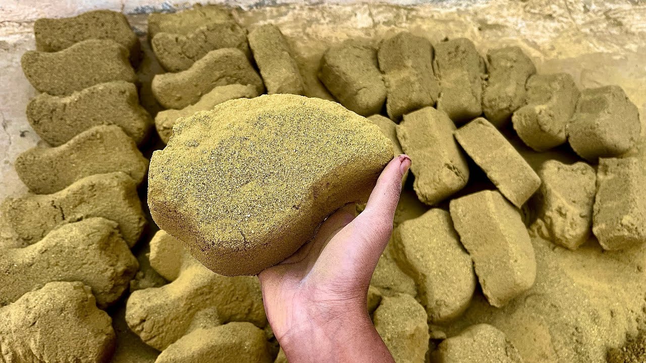Renew Olive 🫒Sand Mangoes  For Daily Diaries || Floor and Pool crumble dipped and Mixing ASMR 