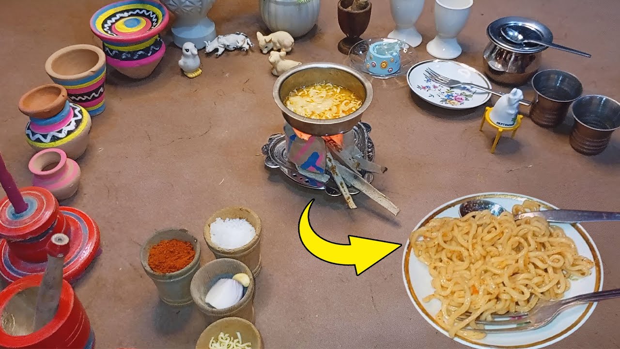 Tiny Kitchen Noodles Recipe | Mini Cooking with Small Utensils