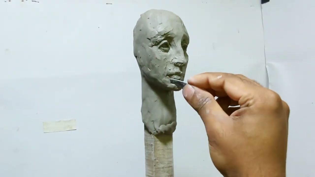 Female Face Clay sculpting 