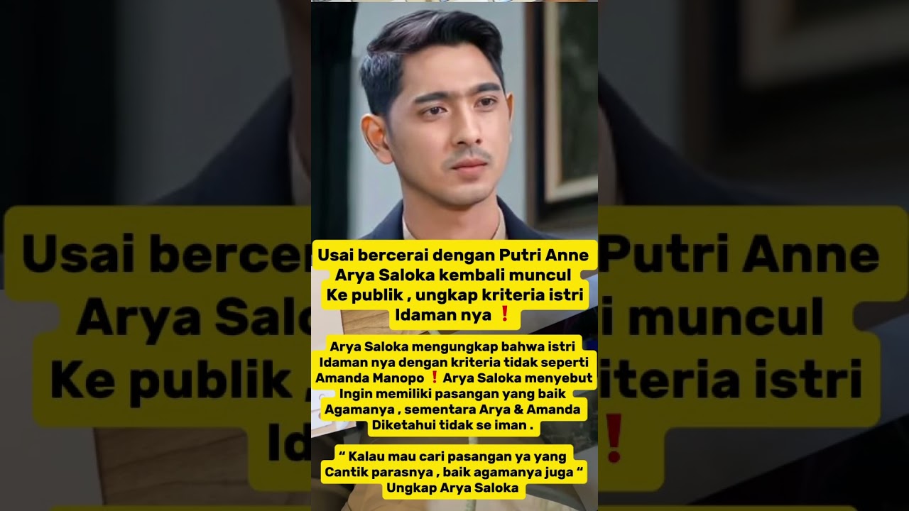 Bukan Amanda Manopo / Putri Anne ❗️Ini dia Sosok pasangan Arya Saloka 