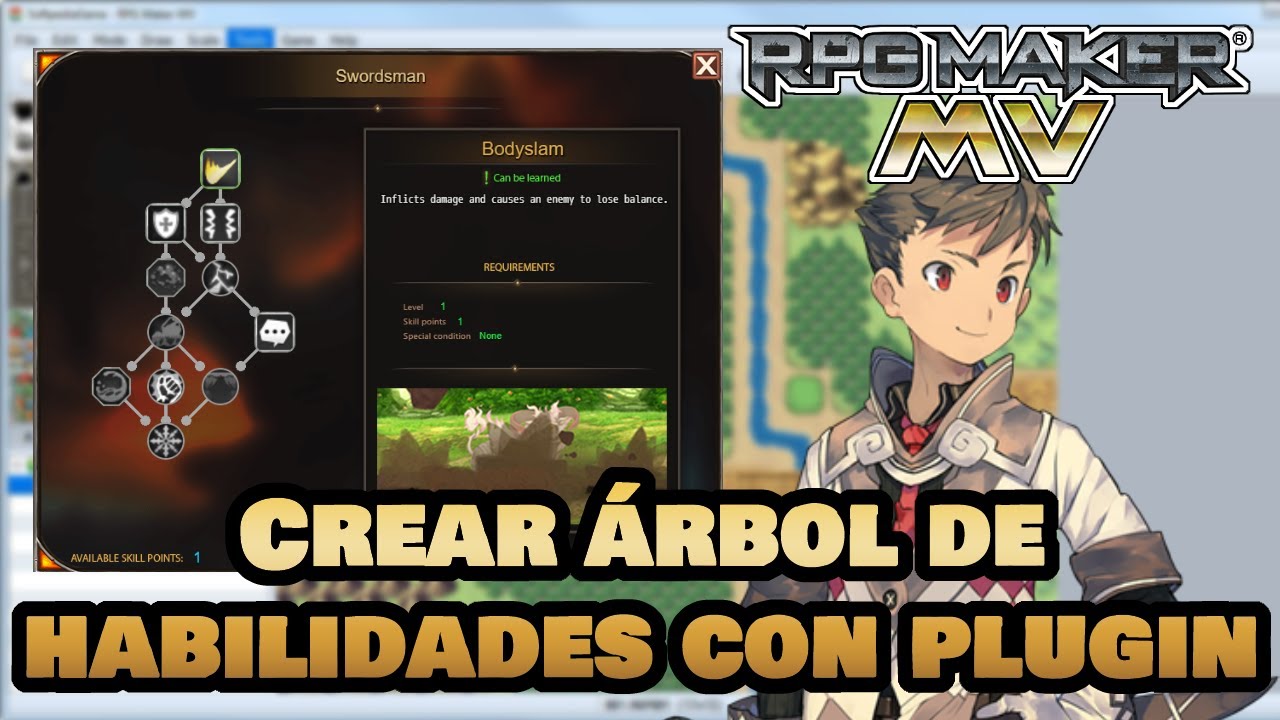 Crear un árbol de habilidades con Simple Skill Tree | Tutorial RPG Maker MV