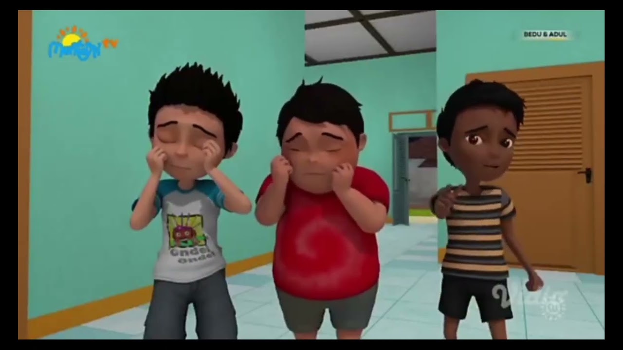 Kartun bedu dan adul ikut ronda