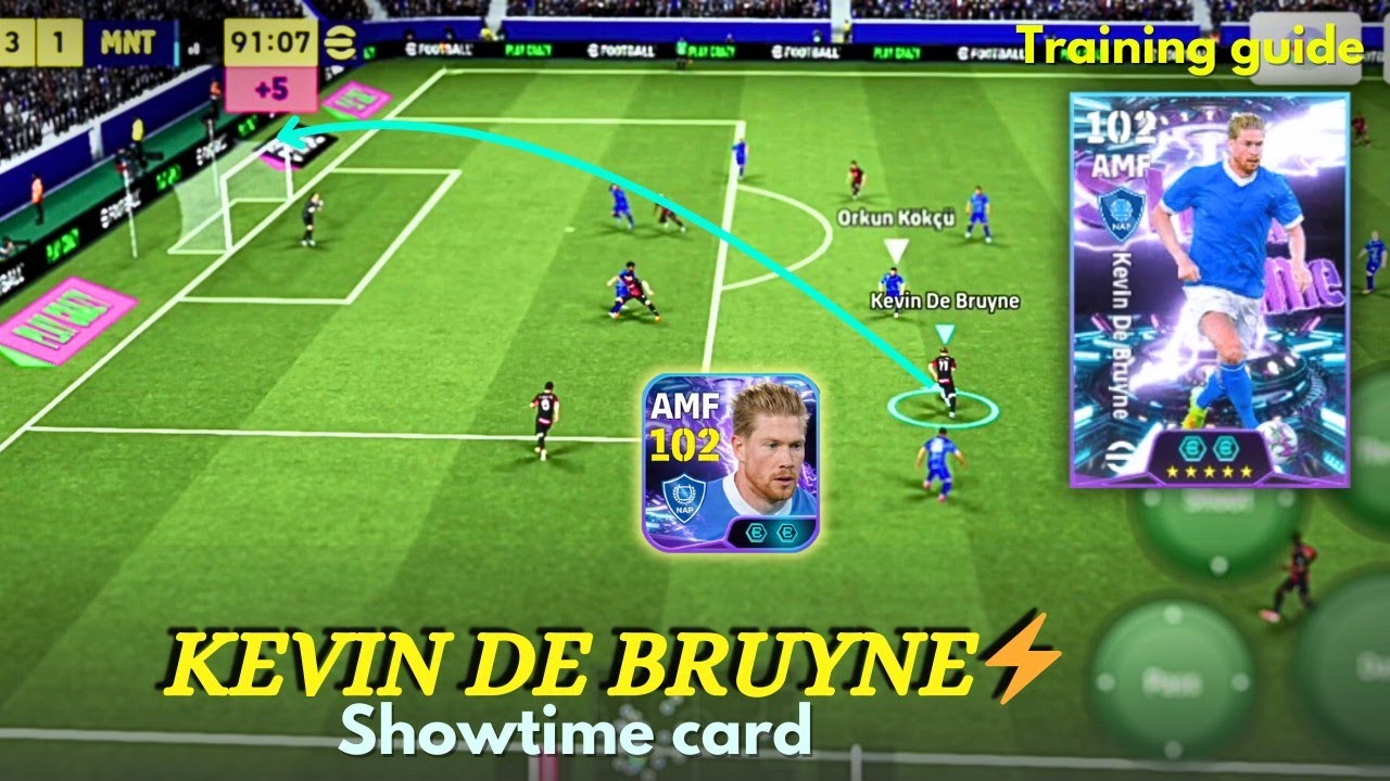 Kevin De Bruyne SHOWTIME 102 Rated card Review 🔥 Midfielder in efootball