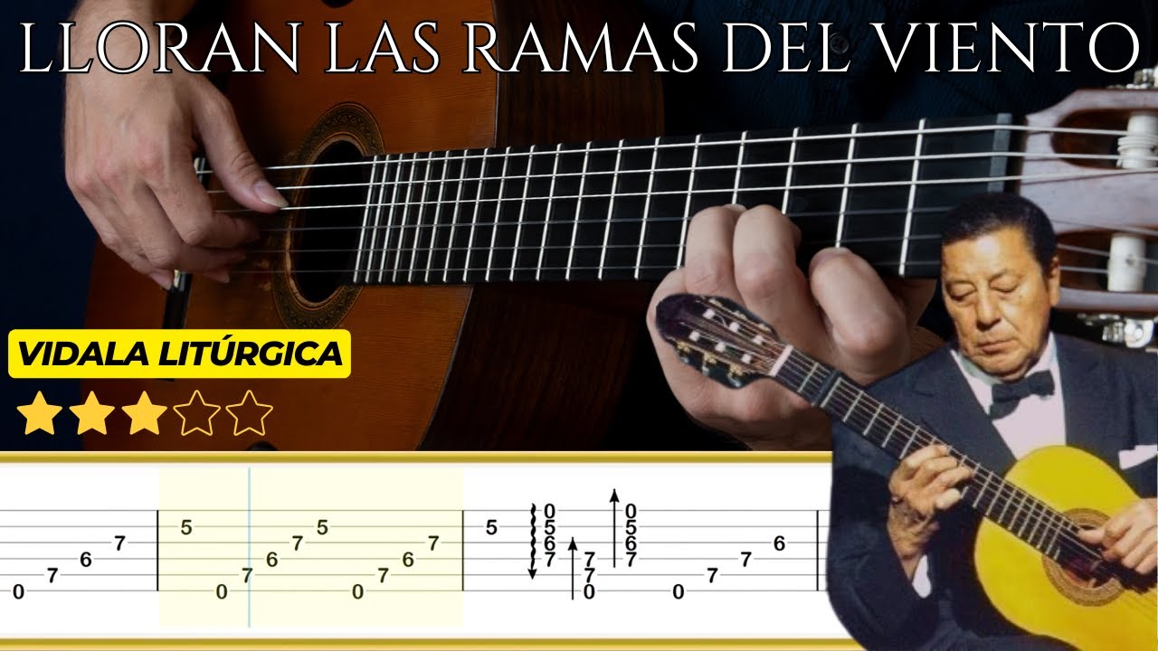 LLORAN LAS RAMAS DEL VIENTO (Vidala Litúrgica) 🎸 Atahualpa Yupanqui | Tutorial Guitarra + TABS