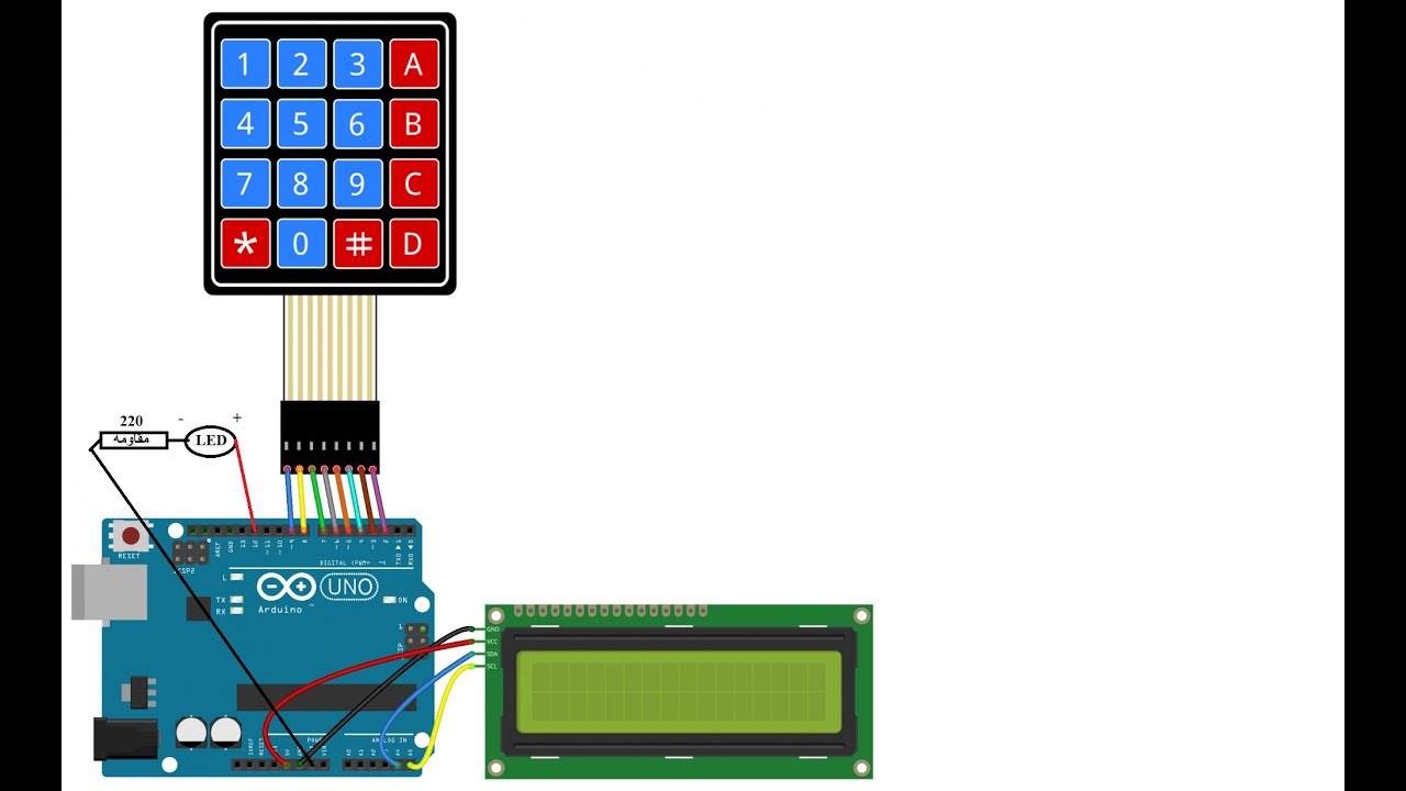طريقة صنع وبرمجة جهاز يتحكم في فتج الأبواب أوتوماتيكيا باستعمال (keypad) من خلال رقم سري