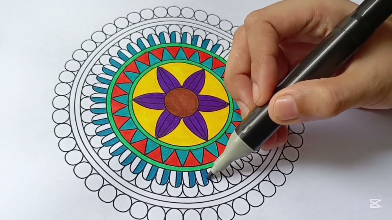 Relaxing Mandala Coloring | A Calming Visual Journey 🎨🧘&zwj;♀️