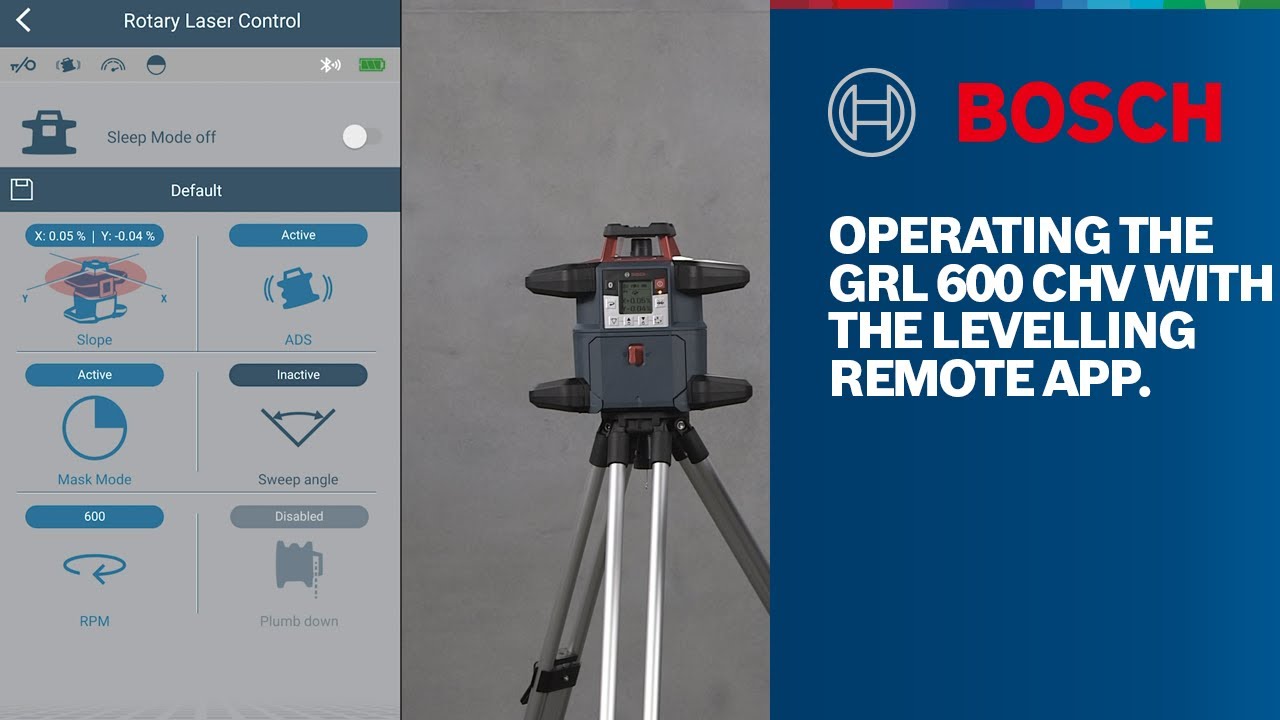 How to operate the GRL 600 CHV Professional from the Levelling Remote App