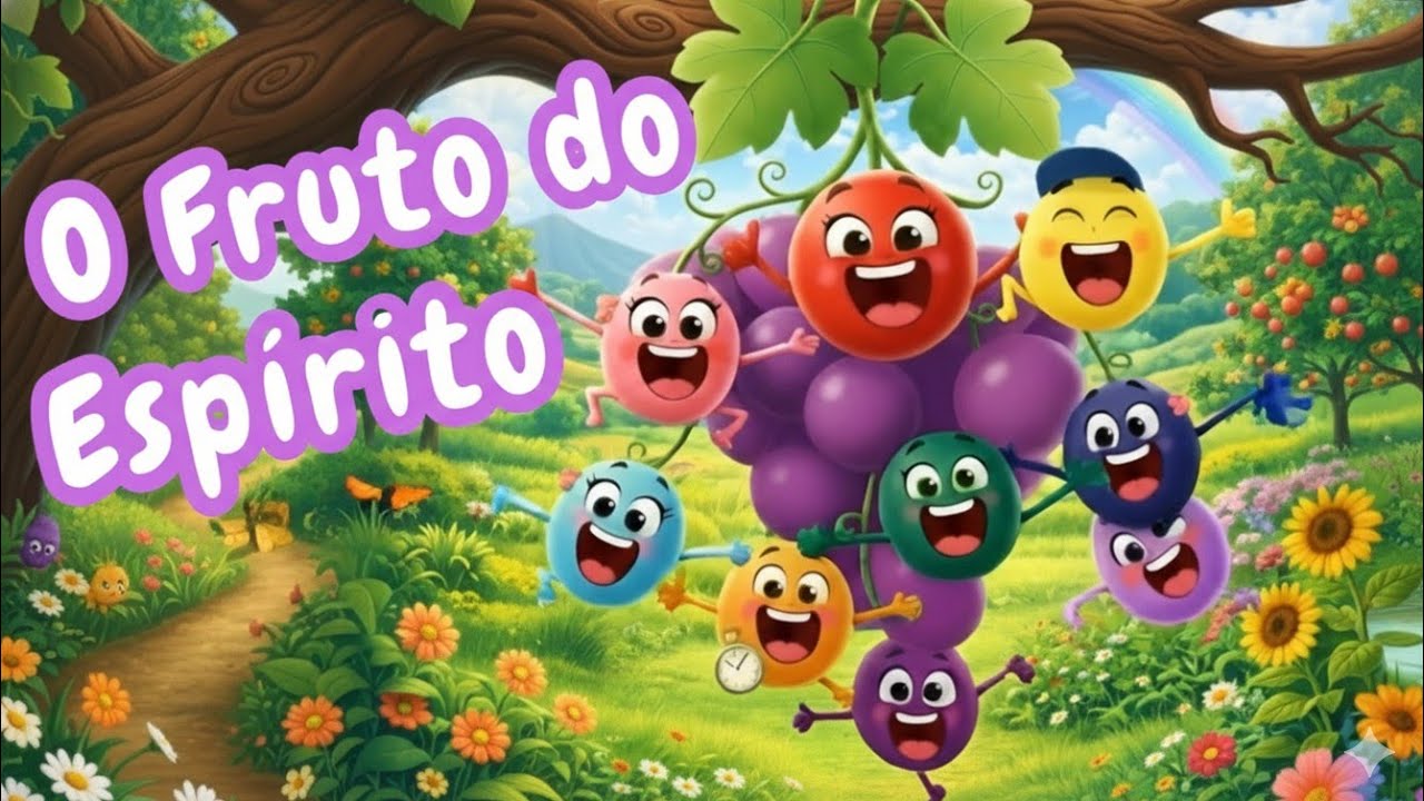 🍇 O Fruto do Espírito | Música Cristã Infantil Animada 🎶