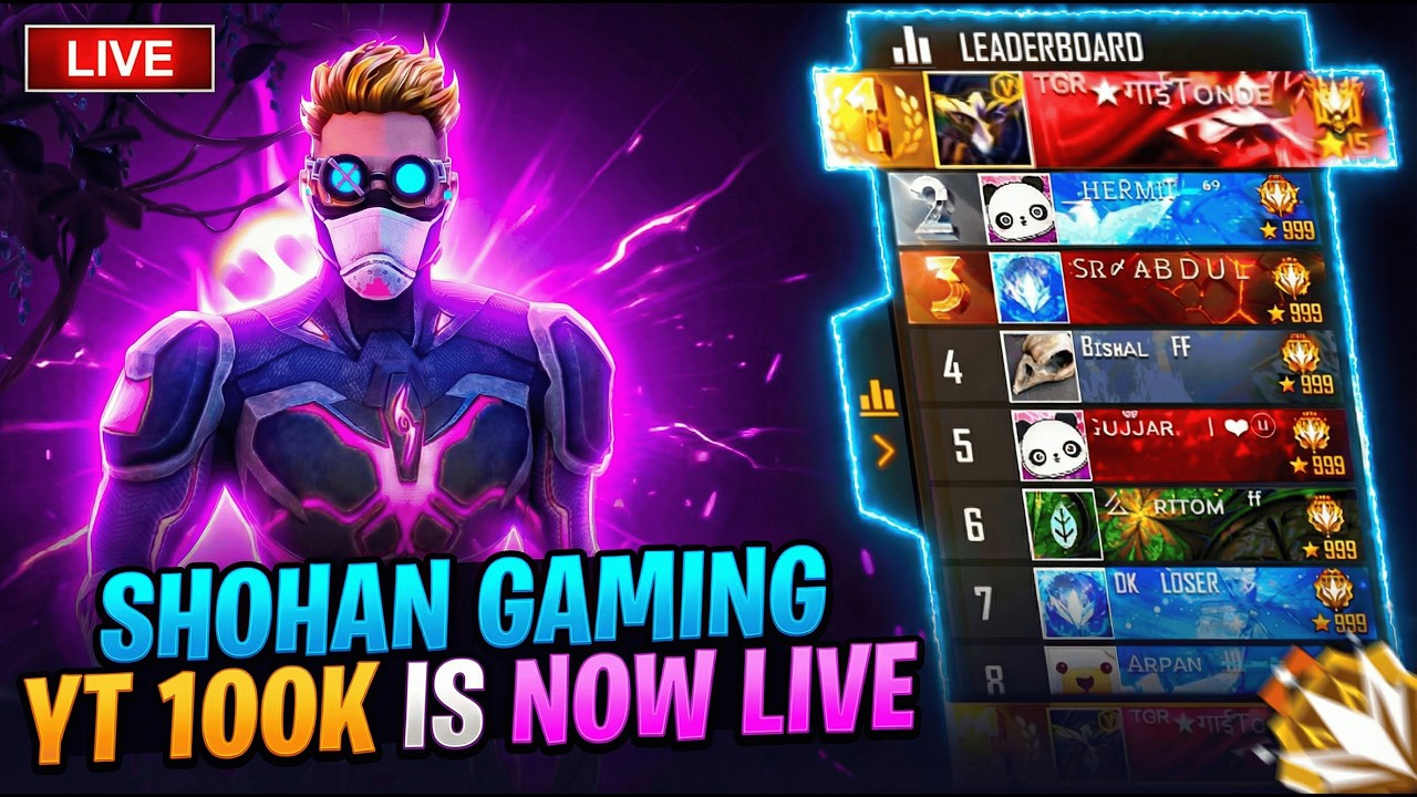 🔴LIVE MATCH 3 PM PRODUCTION BY SHOHAN GAMING YT 100K