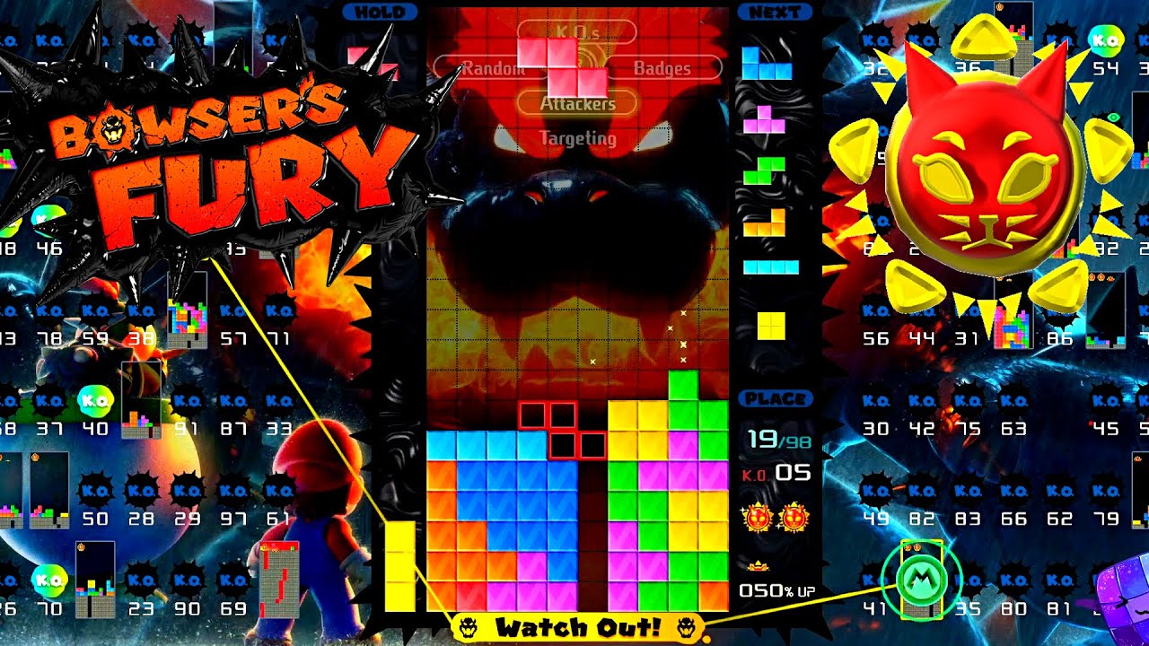 Tetris 99 Battle Royale ⚔️ Bowser's Fury Design + All Themes & Win