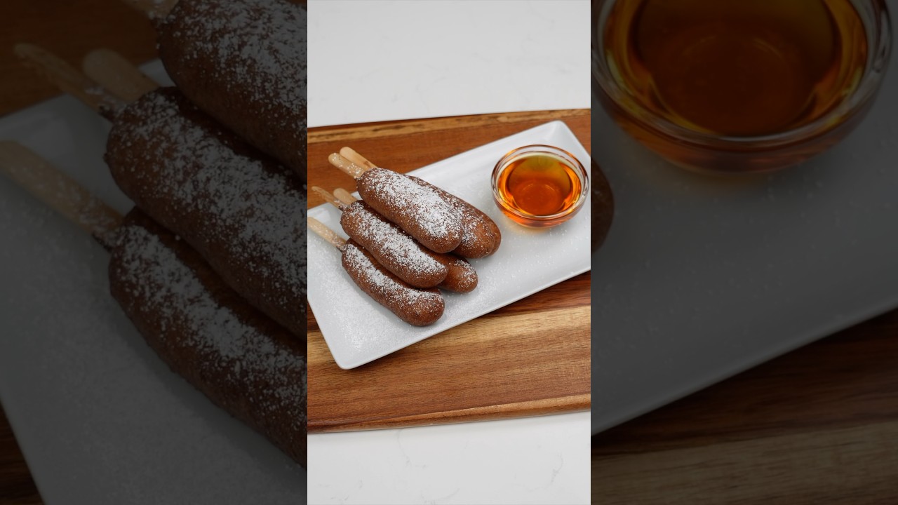 Breakfast Corndogs | Pancakes and Sausage on a Stick #short #breakfastrecipe #breakfast #recipe