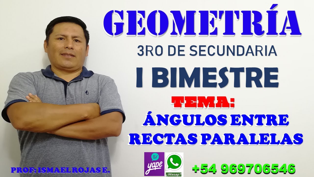 ÁNGULOS ENTRE RECTAS PARALELAS-3RO DE SEC- PAMER