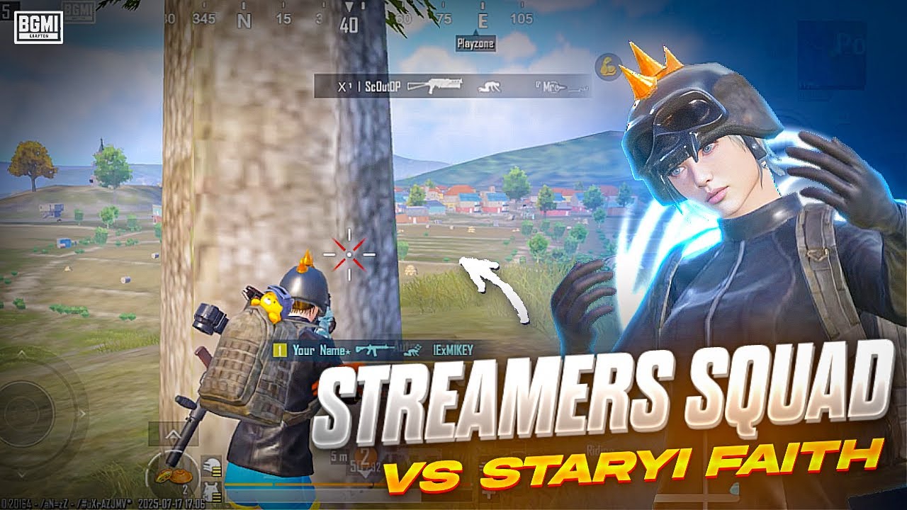 Staryi Faith vs Streamers ￼Squad 🔥With Burst 🔱 [ Battle Grounds Mobile India 🇮🇳]
