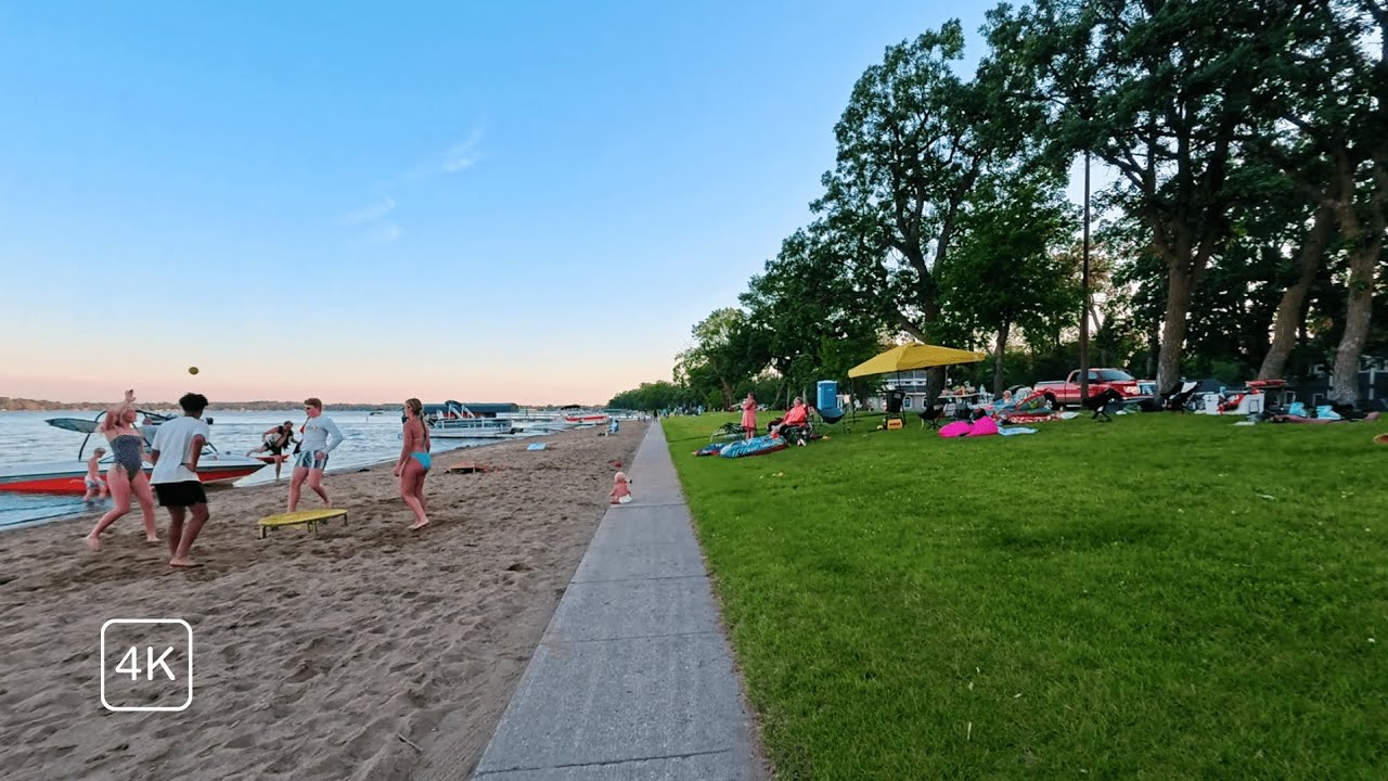 Detroit Lakes 4th of July Walking Tour | 4K 60fps 🇺🇸 | City Walks for Sleep & Study