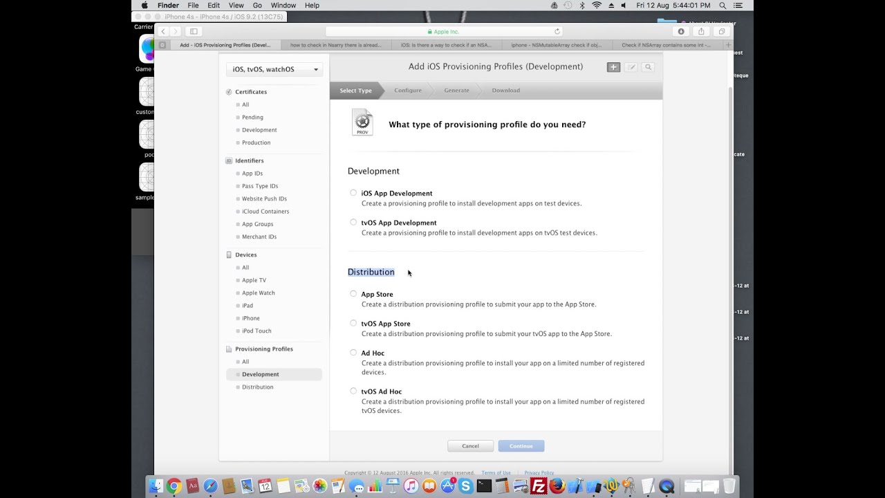 How to Create Provisioning Profile in IOS