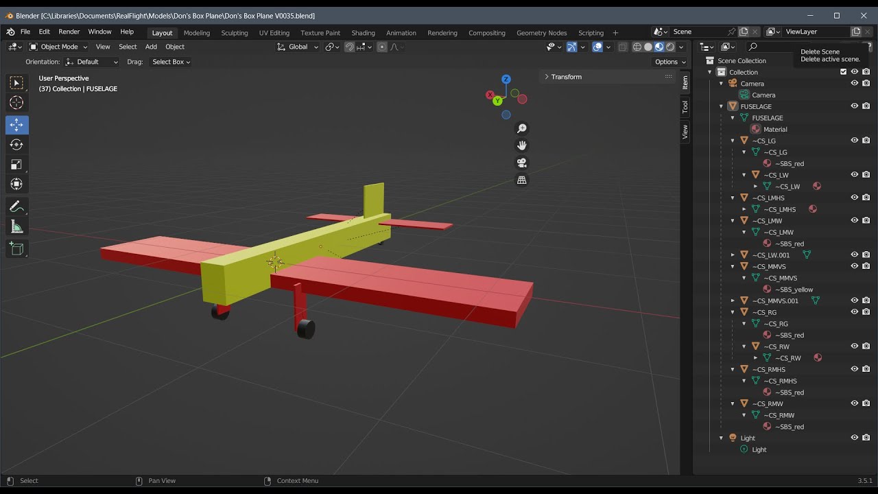 RealFlight Hello World Visual Model