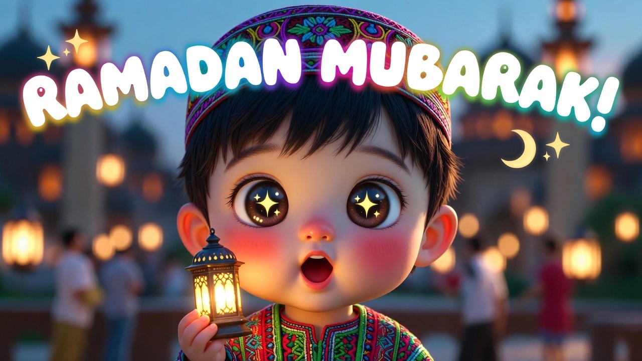 Ramadan Mubarak 🌙 | Kids Islamic Song | 3D Cartoon | Ramadan for Children